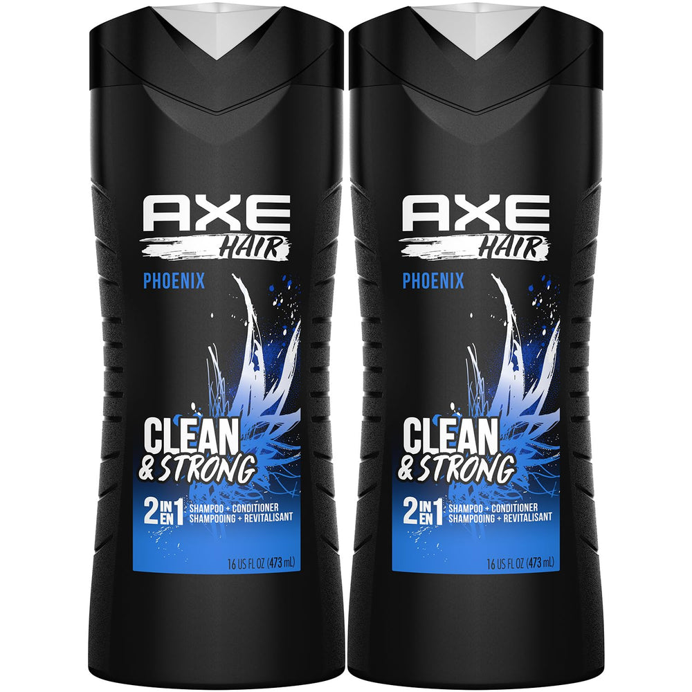 AXE Phoenix 2in1 pack shot: two-pack for quick daily freshness.