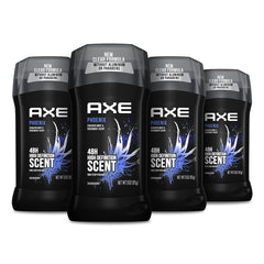 AXE Phoenix 4-pack packaging with aluminum-free deodorant for daily freshness.