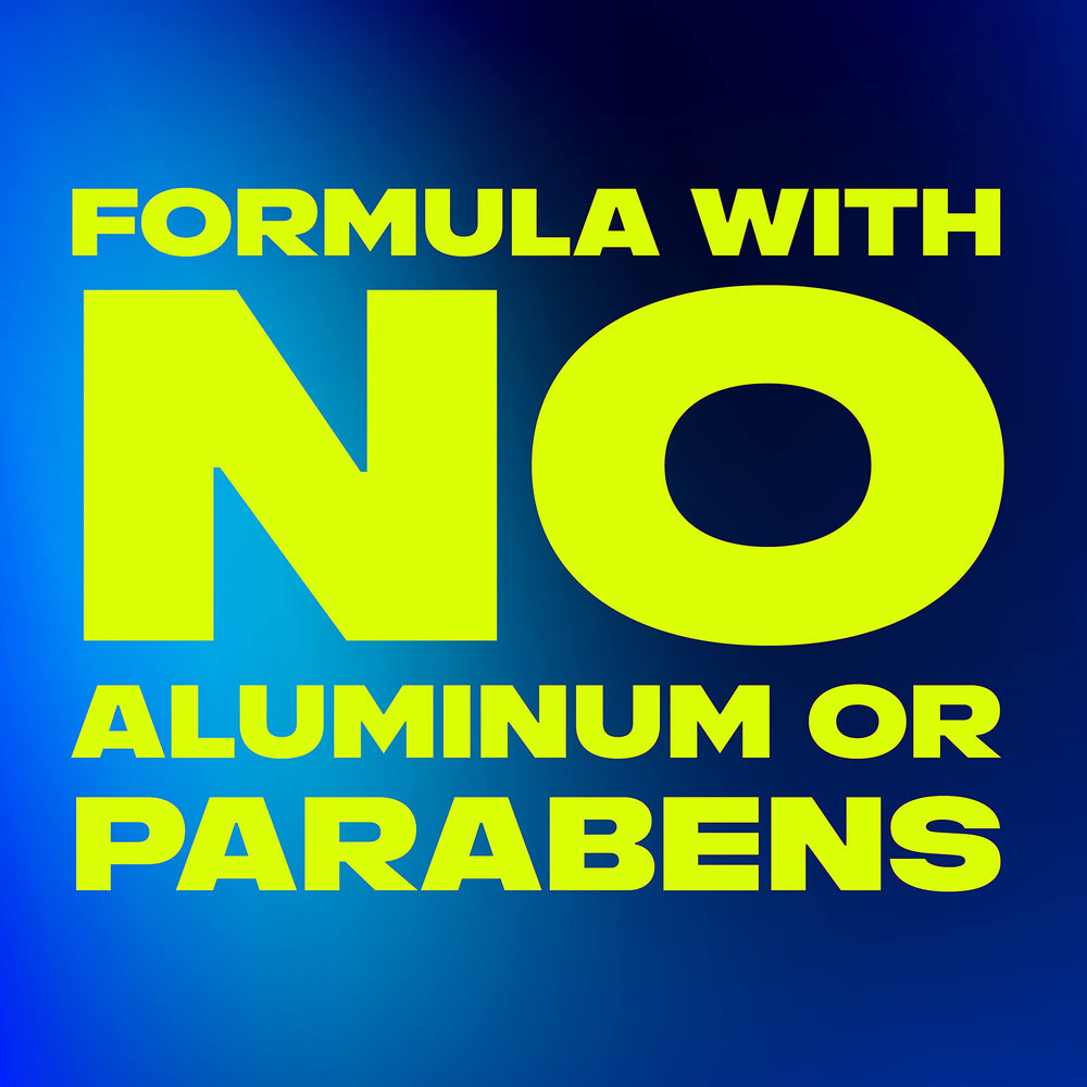 AXE Phoenix aluminum-free formula graphic emphasizing paraben-free deodorant for sensitive skin.