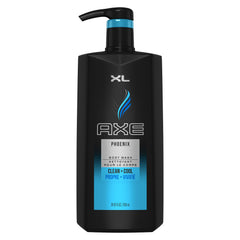 AXE Phoenix body wash bottle with pump for easy daily use