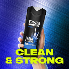 AXE Phoenix crushed mint rosemary scent closeup suggests invigorating shower aroma.