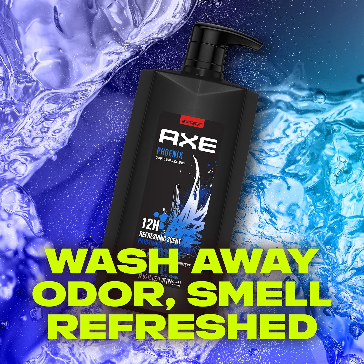AXE Phoenix crushed mint and rosemary scent visual for invigorating aroma