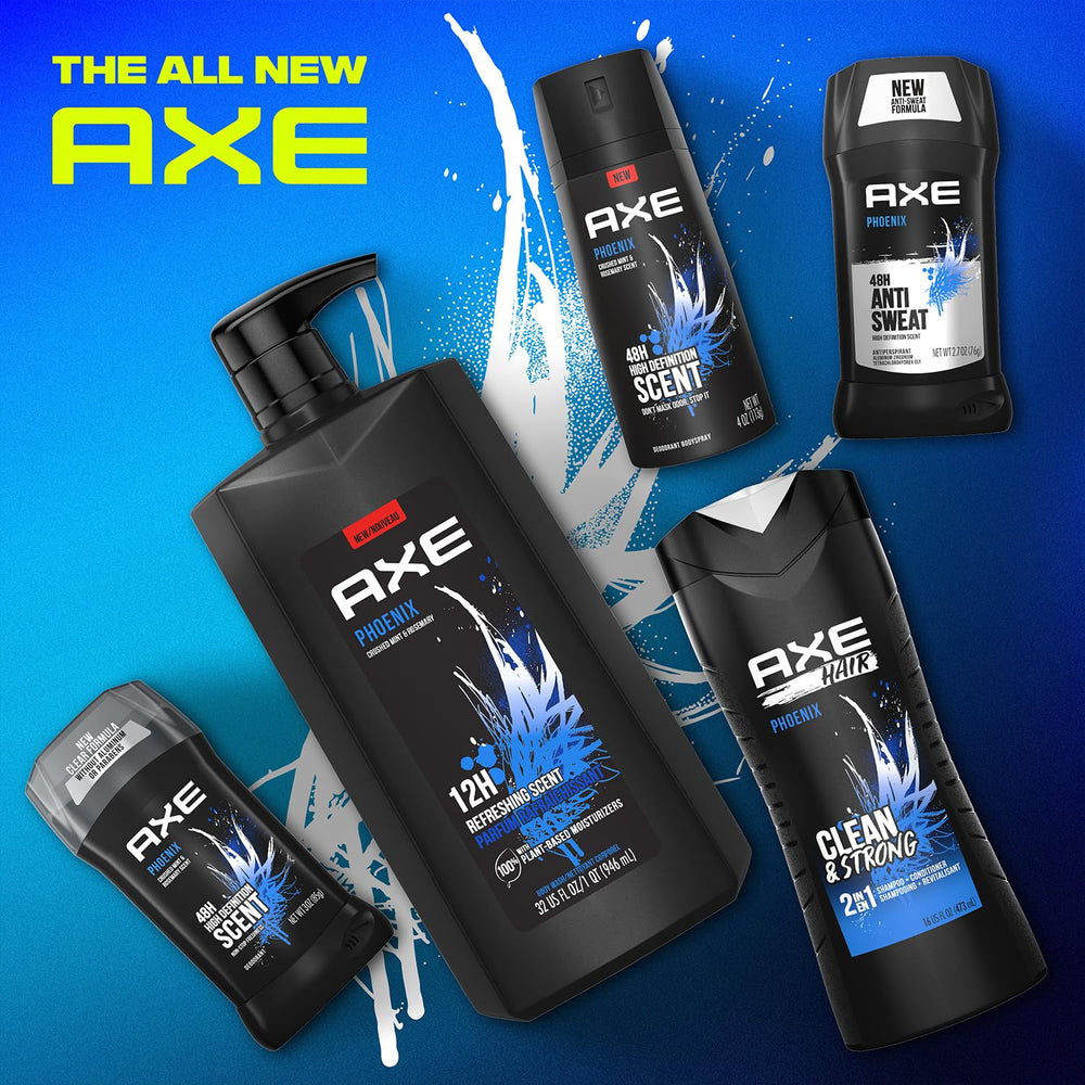 AXE Phoenix dermatologist-tested label signaling trusted skin compatibility
