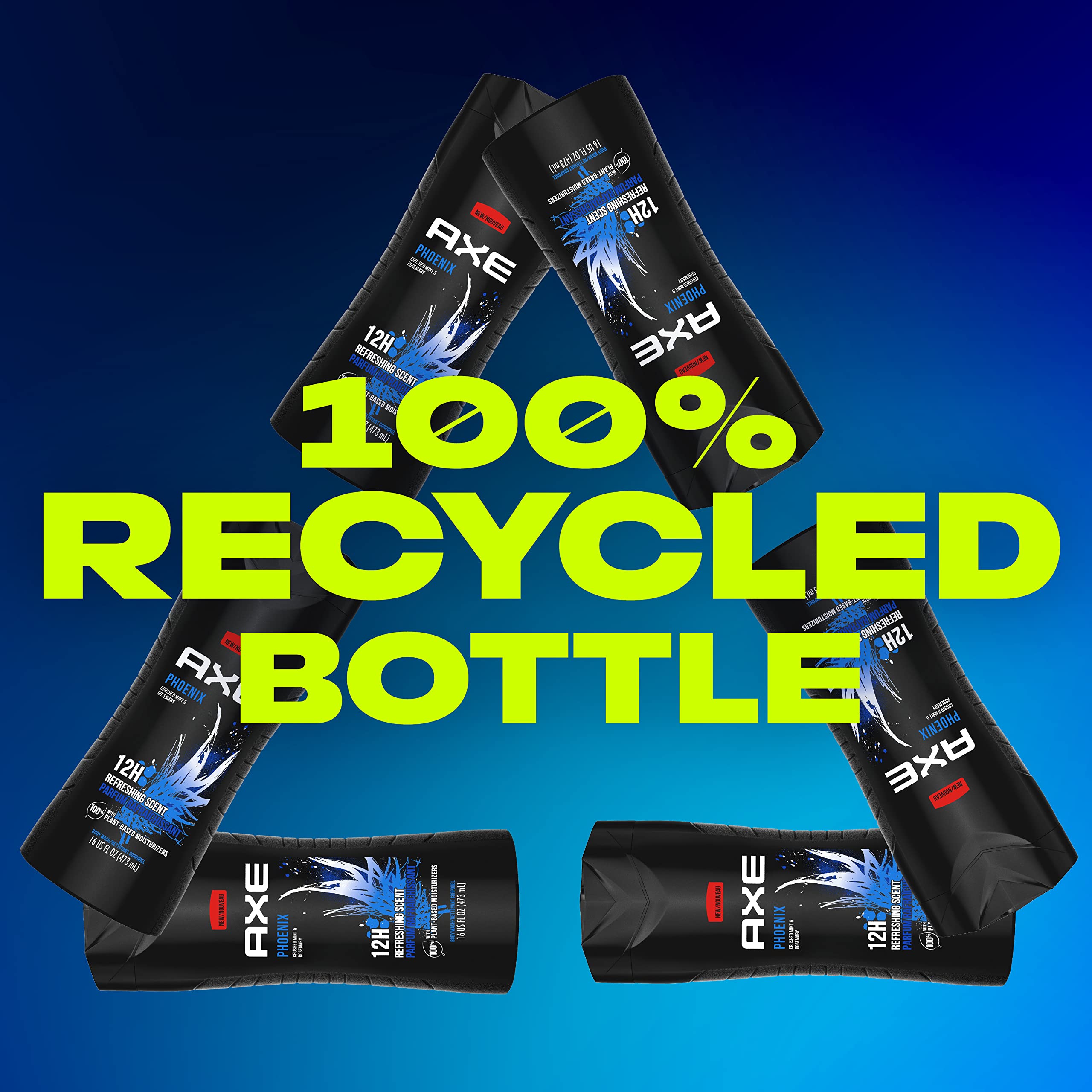 AXE Phoenix odor-fighting-cleanse keeps you feeling fresh.