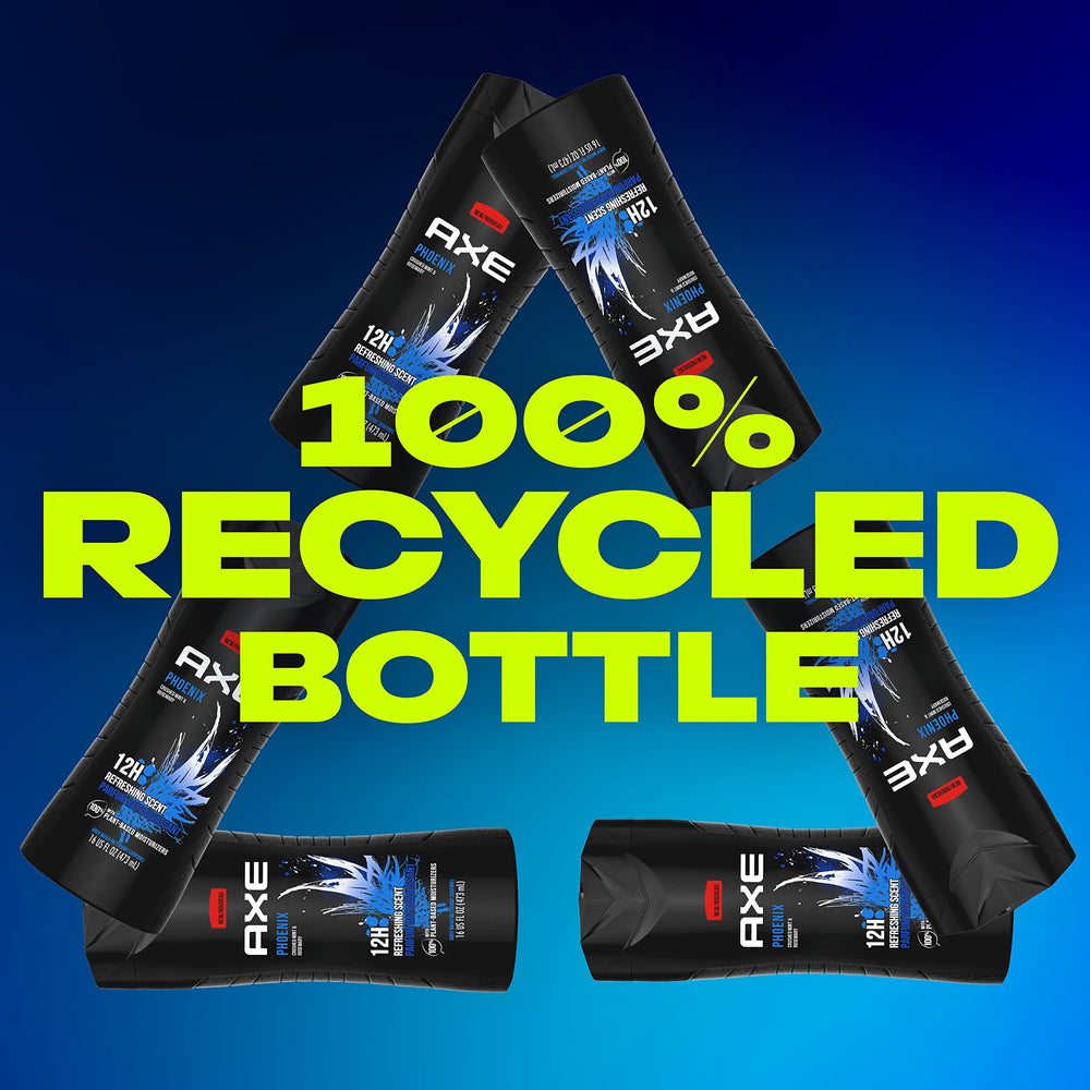AXE Phoenix odor-fighting-cleanse keeps you feeling fresh.