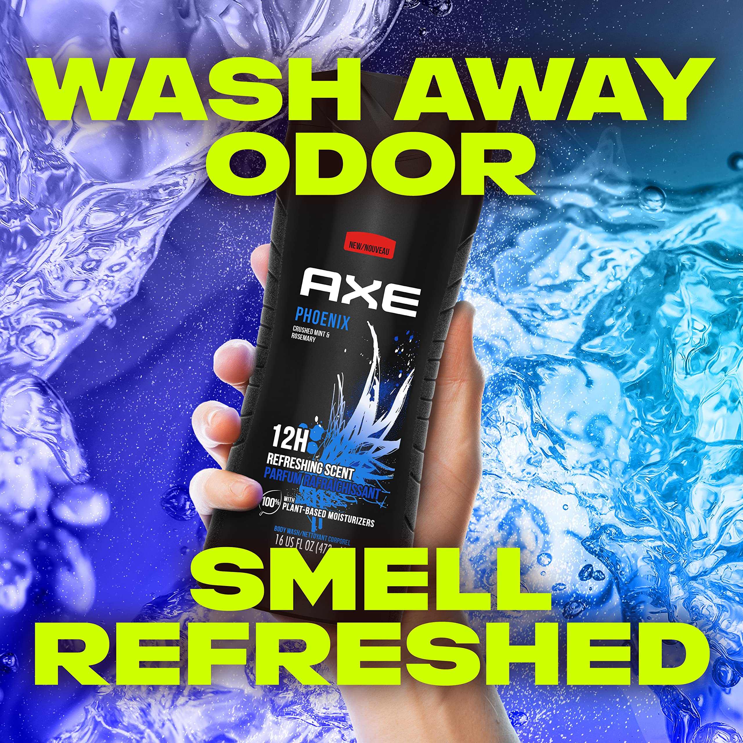 AXE Phoenix refreshing-aroma supports a brisk morning routine.