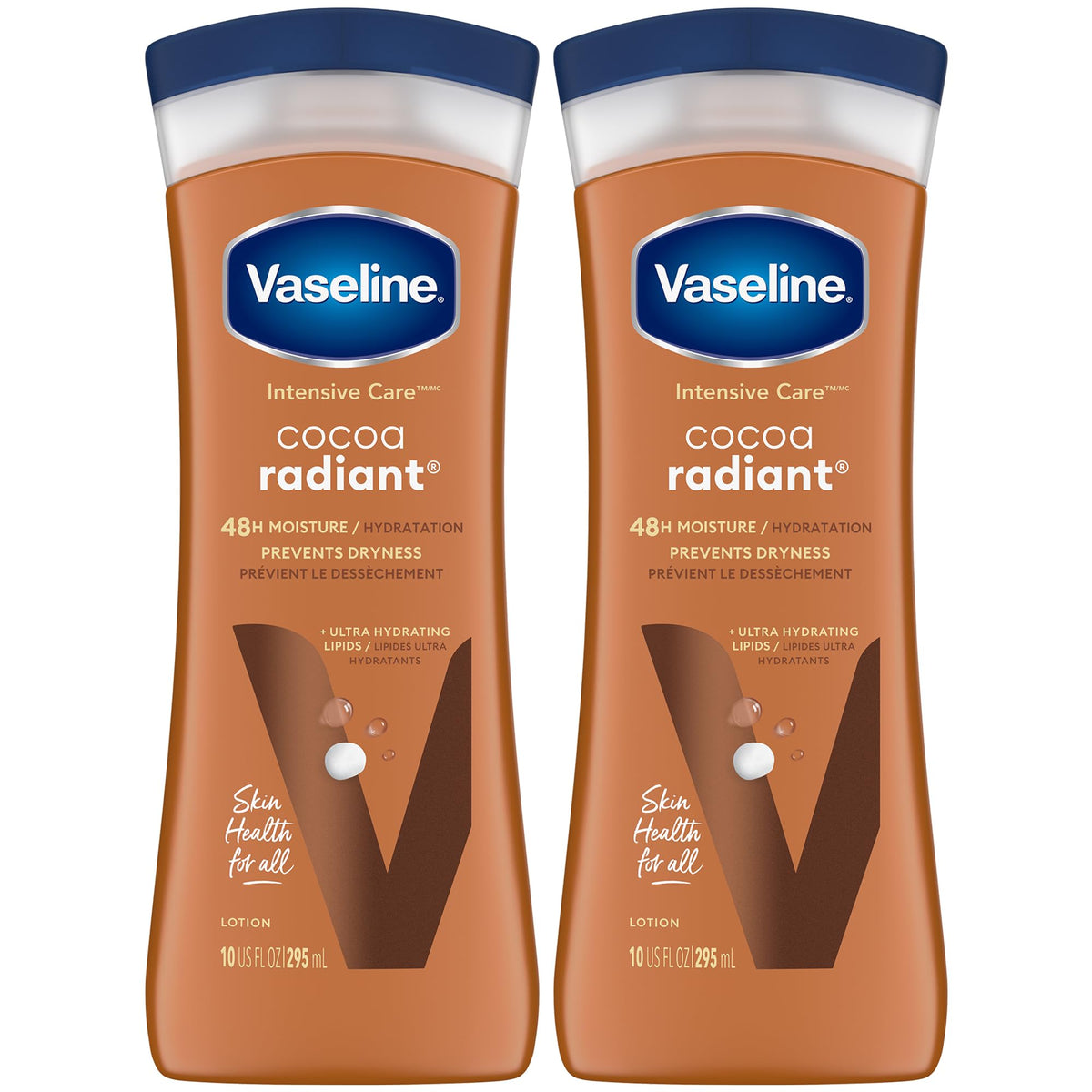 AXE Vaseline Cocoa Radiant 2-Pack bottle front showing Cocoa Butter hydration