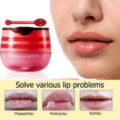 Axnzp honey-pot lip balm built-in brush demonstrates easy nightly application
