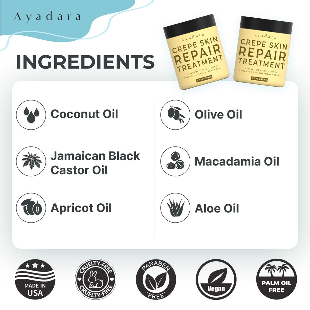 AYADARA Crepey Skin Repair Cream neck area demonstrates elasticity support.