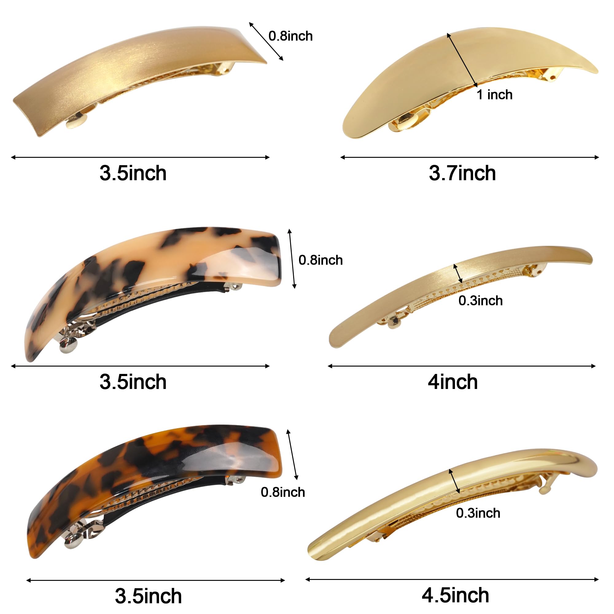 Ayesha 6pc pack offers versatile sizes for different hair types and looks.