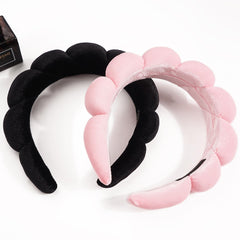 Ayesha spa headband flexible and stretchy for comfortable slip-free wear during skincare.
