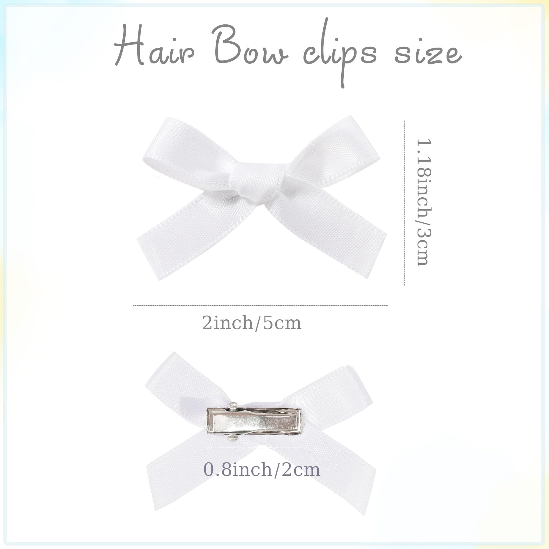 Ayesha white mini bows on elastic pony shows easy styling.