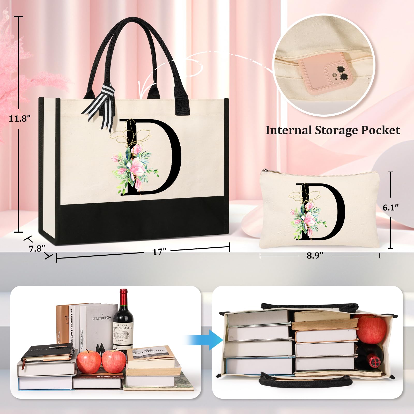 AYGE monogrammed makeup bag set adds organization and charm to travel or gifting.