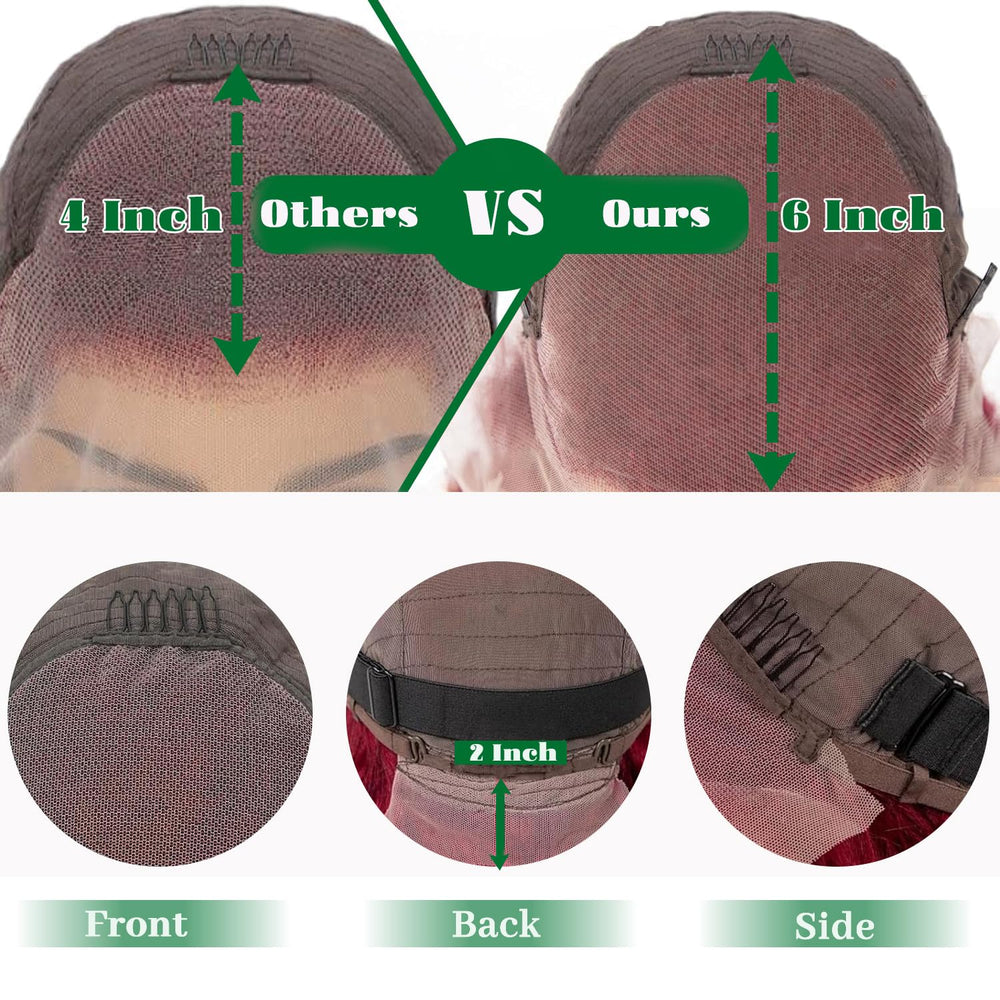 AYNISS V WIGS glueless wig with four combs and adjustable straps for security