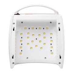Ayshone 48W nail lamp with auto-sensor in action for hands-free curing.