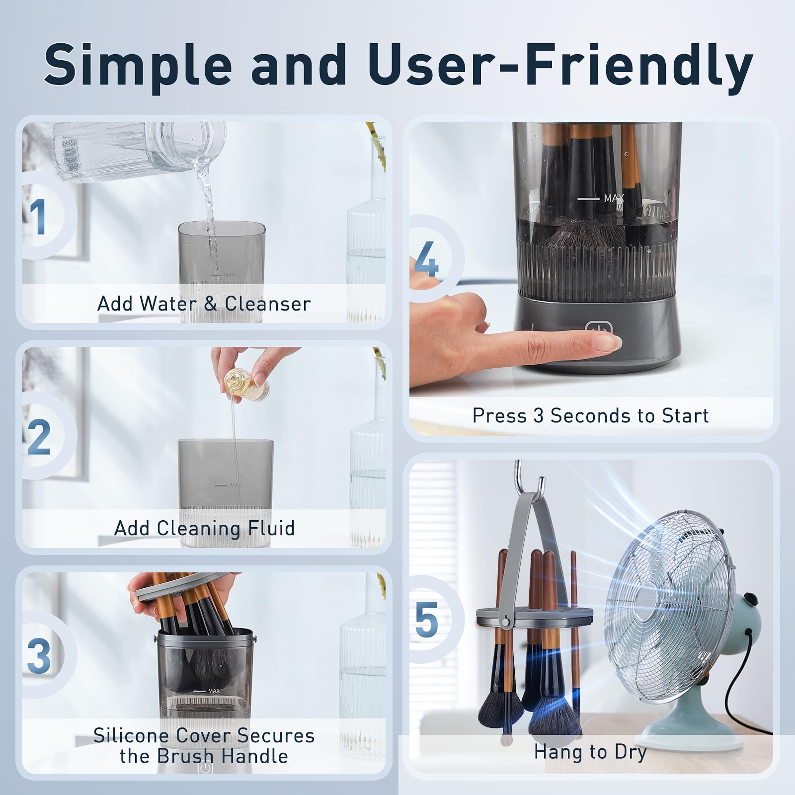 Azang IP65 waterproof rating lets you use the device confidently near sinks and showers.
