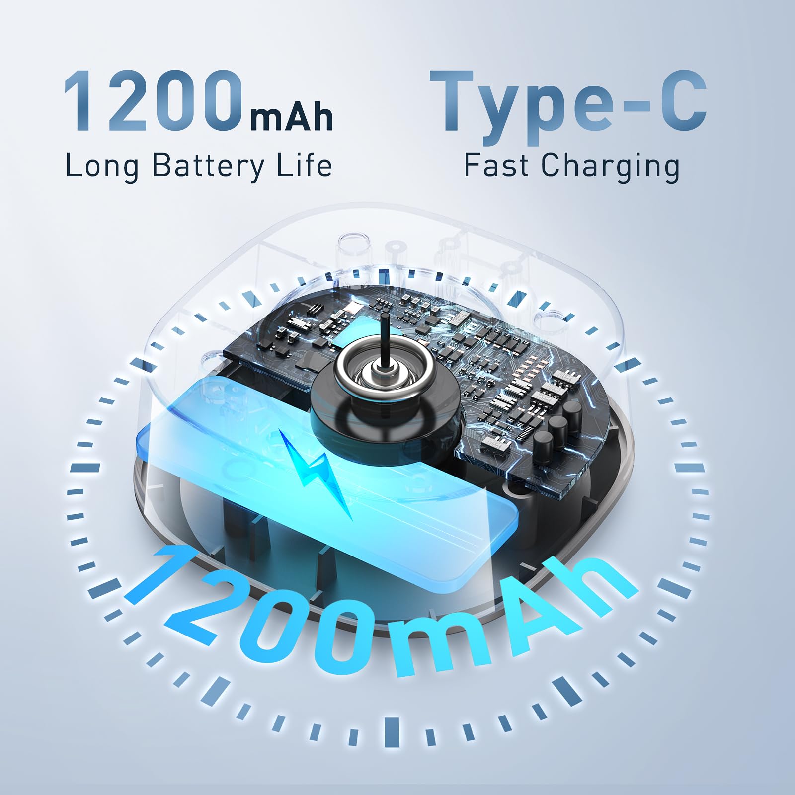 Azang USB fast charging powers multiple cleaning cycles on a single charge.