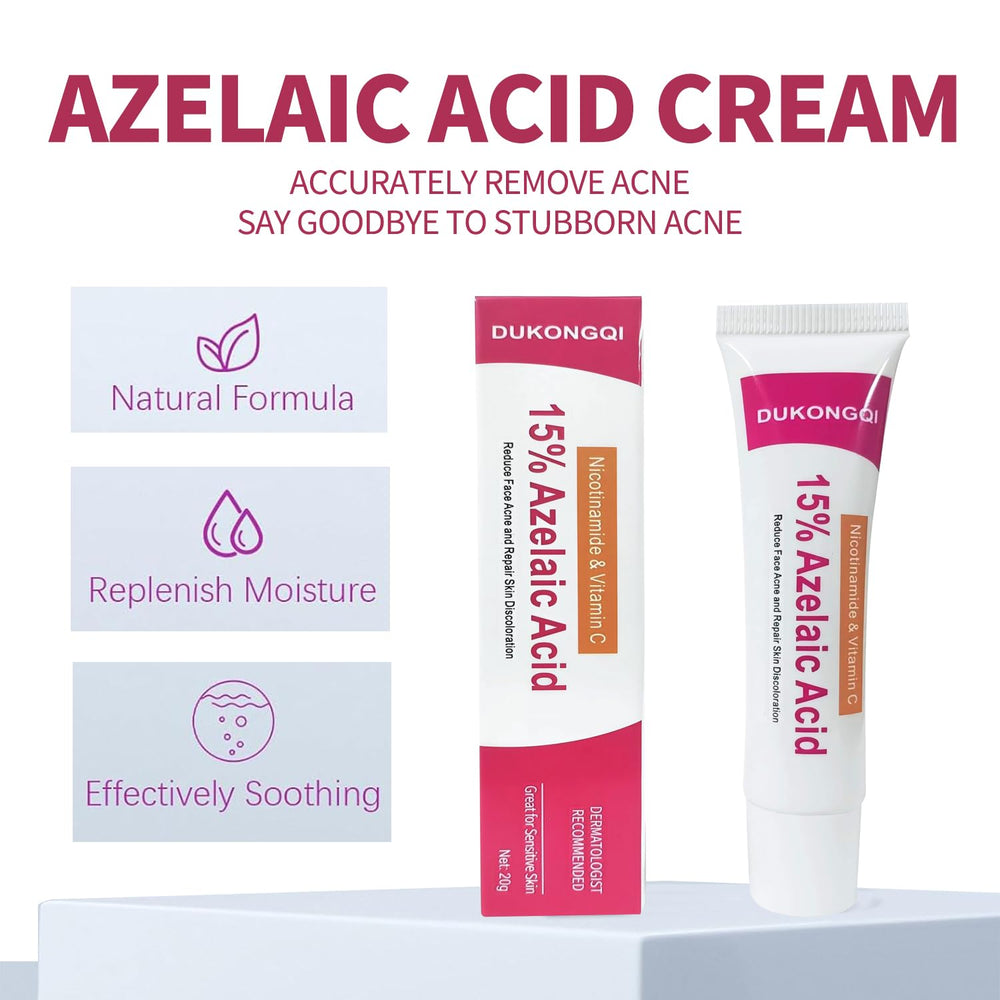 Azelaic acid cream texture detail highlights micro-encapsulation benefits.