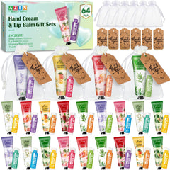 AZEN 64 sets bulk gifts show hand cream and lip balm kit ready for gifting at events.