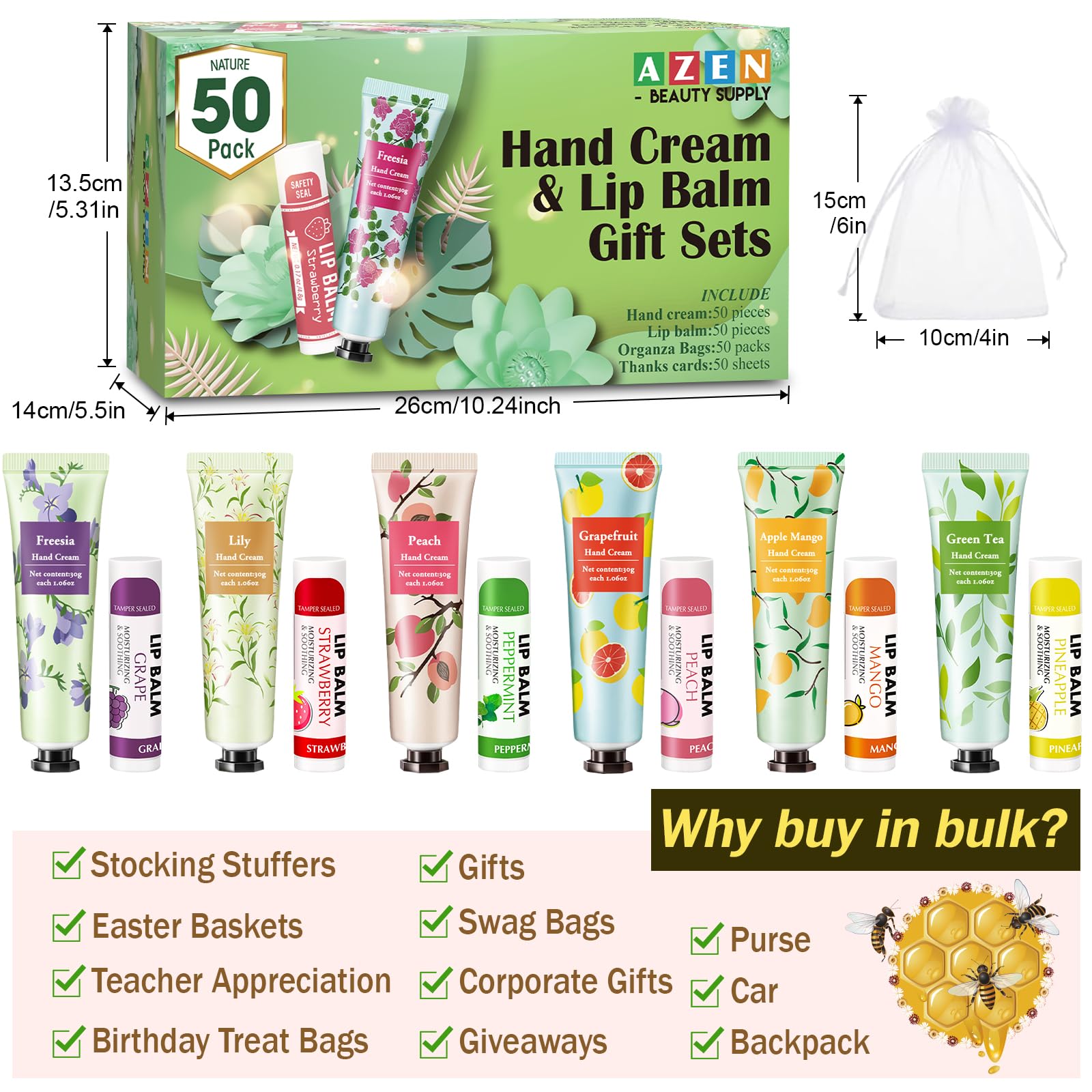 AZEN hand cream flavors variety offering soothing, scented pampering moments.