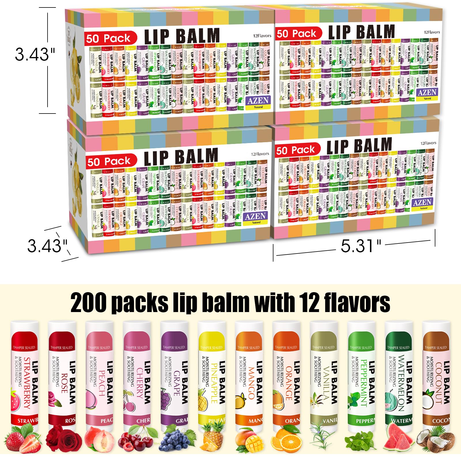 AZEN bulk packaging supports retailers seeking a ready-to-sell lip care solution.