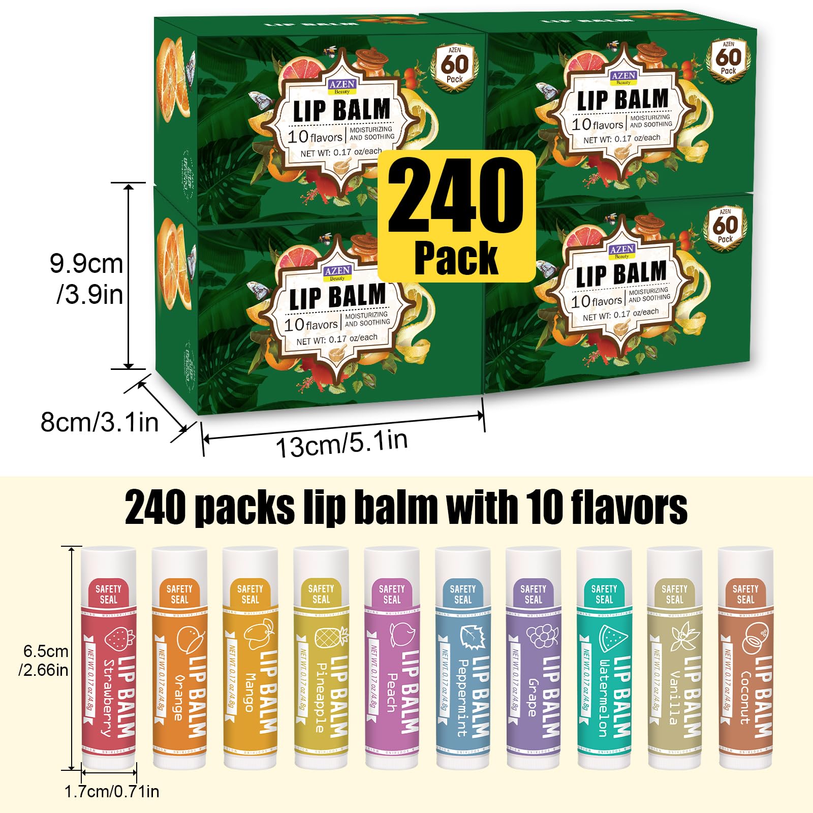 AZEN lip balm vanilla smooth jar for comfortable, hydrated lips.