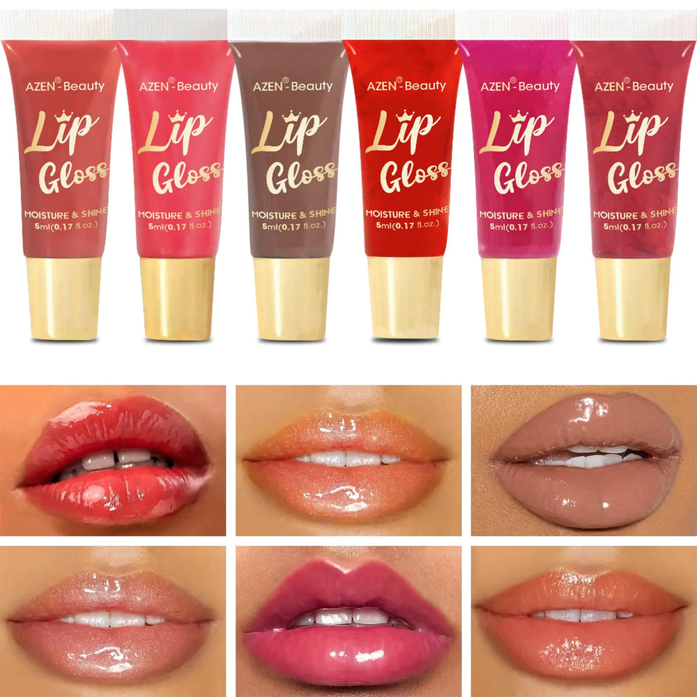 AZEN vitamin E nourishing oil on lips suggests moisturizing comfort.