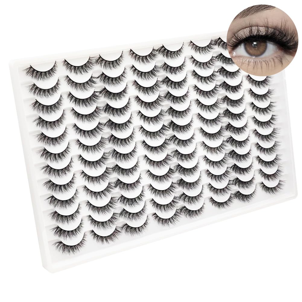 Azenlo false eyelashes with 14mm wispy cat-eye for natural day-to-night looks.