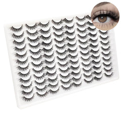 Azenlo false eyelashes with 14mm wispy cat-eye for natural day-to-night looks.