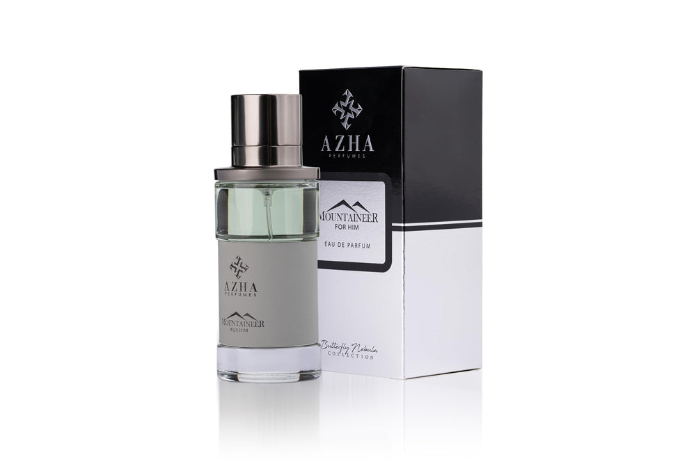 Azha Mountaineer base-notes visual signals ambergris and musk for lasting presence.
