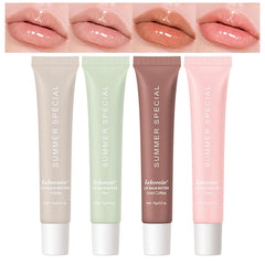 AZHAIBUQI Lakerain 4pcs lip butter set packaging for portable hydration on the go