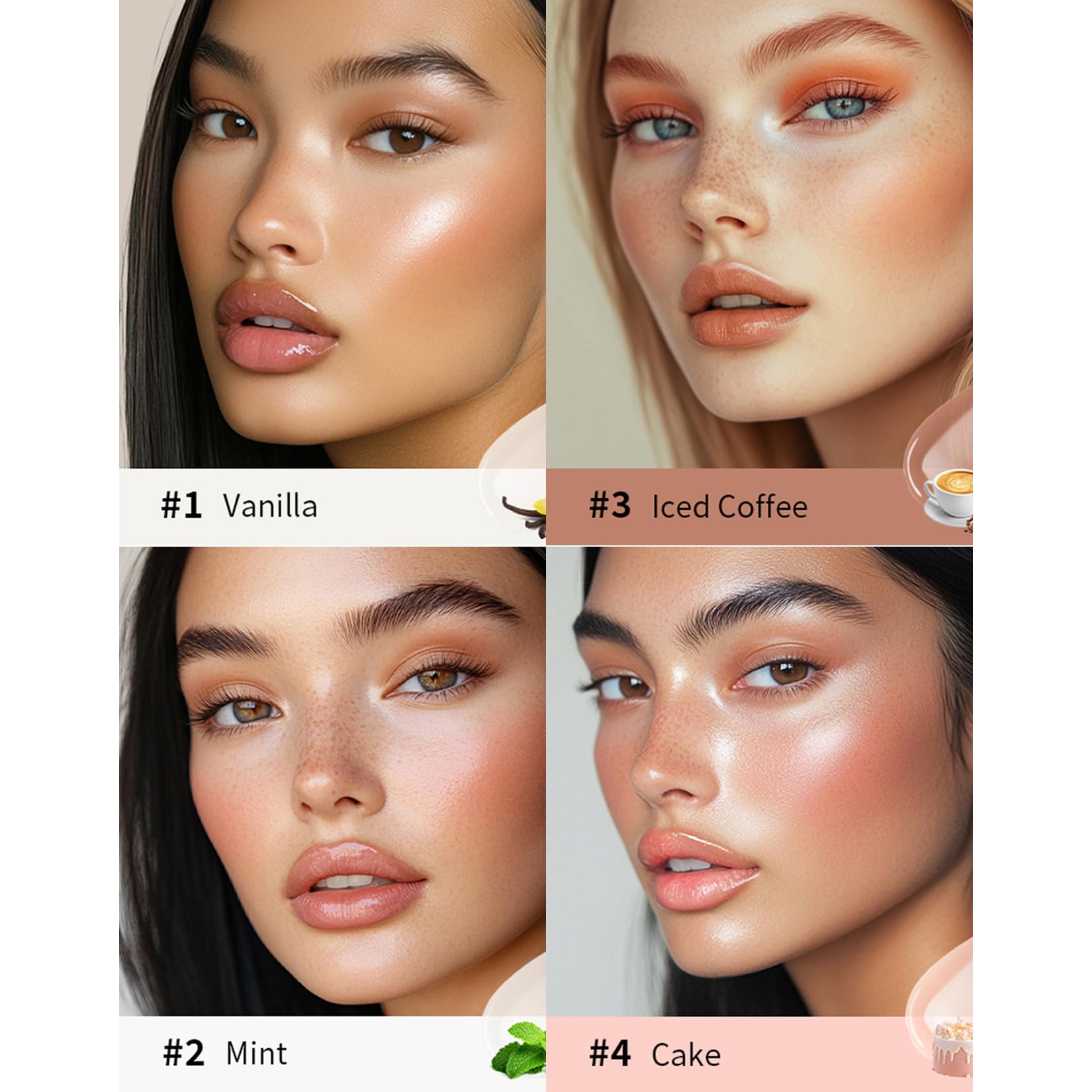 AZHAIBUQI Lakerain glossy balm swatch reveals rich moisture and soft sheen