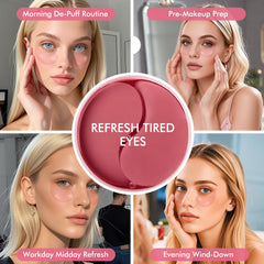 AzLucaky hyaluronic acid eye patches application enhances smoothing and prepping skin