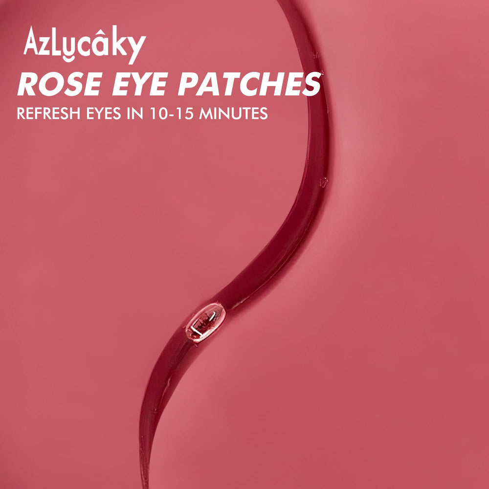 AzLucaky rose hydrogel eye patches closeup immediate moisture and lift feel