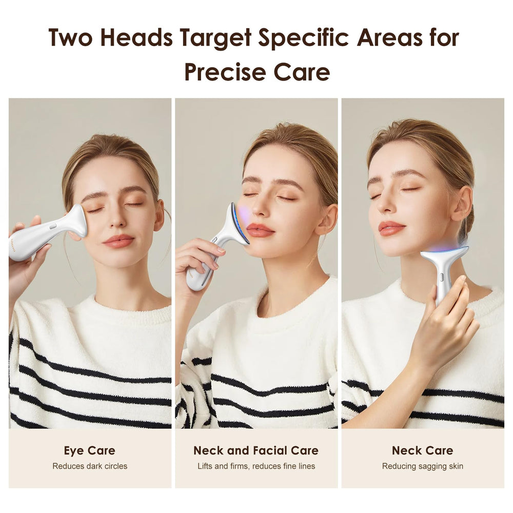 AZMAVO complete skincare set includes massager, heads, cable, and manual