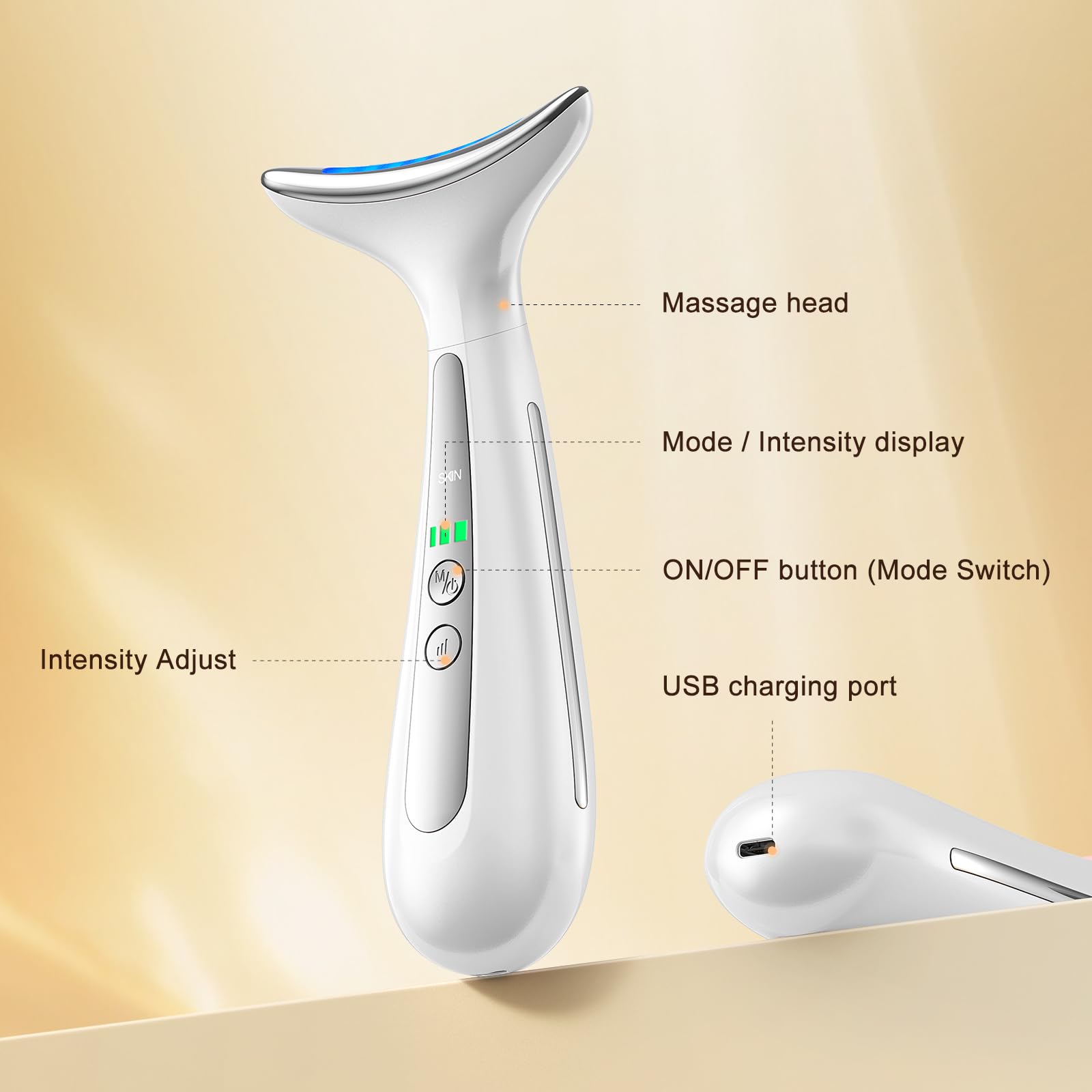 AZMAVO interchangeable head for eye-area care and contour-focused sessions