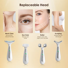 AZMAVO device eye-area massage for gentle lift and under-eye relaxation.