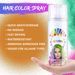 Azonbey washable hair color spray for simple removal after wear.