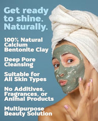 Aztec Secret Indian Healing Clay facial mask being applied for pore cleansing.