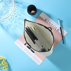 Azteoiz makeup bag with zipper, roomy enough for skincare and cosmetics.