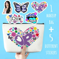 Azteoiz Rodrigo Sour OR makeup bag interior keeps brushes and cosmetics organized.