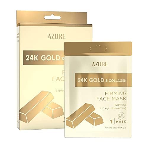 Azure Cosmetics 24K Gold Firming Face Mask after use glow.