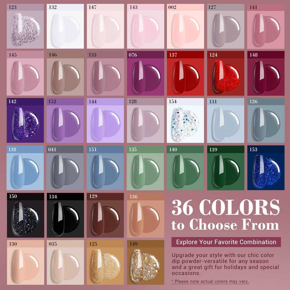 AZUREBEAUTY 36-color palette offers versatile shade options for DIY nails