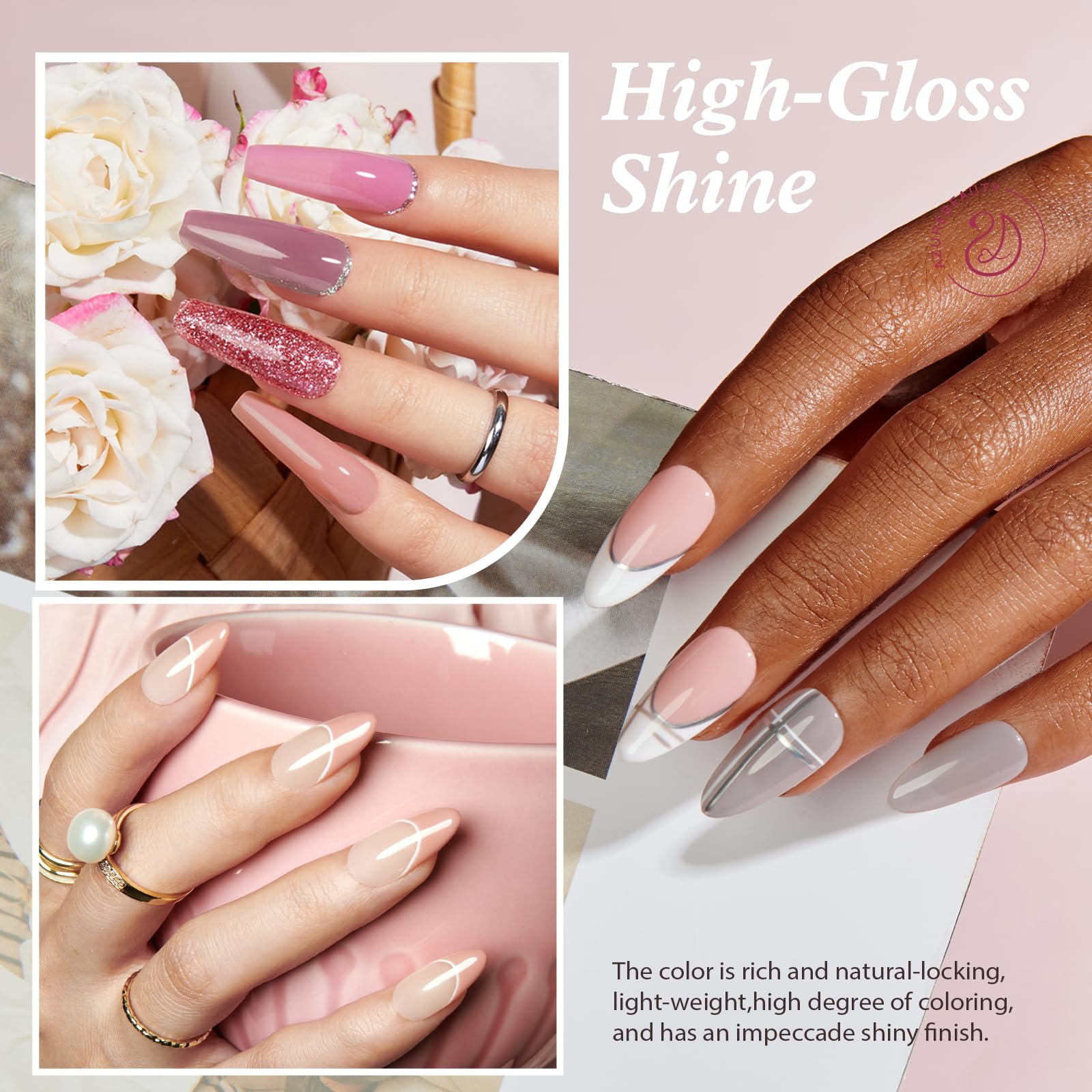 AZUREBEAUTY base activator top coat liquid set supports easy dipping.