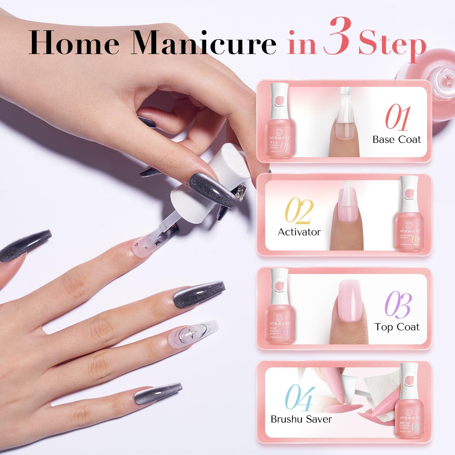 AZUREBEAUTY brush saver bottle emphasizes cleaner application and brush longevity