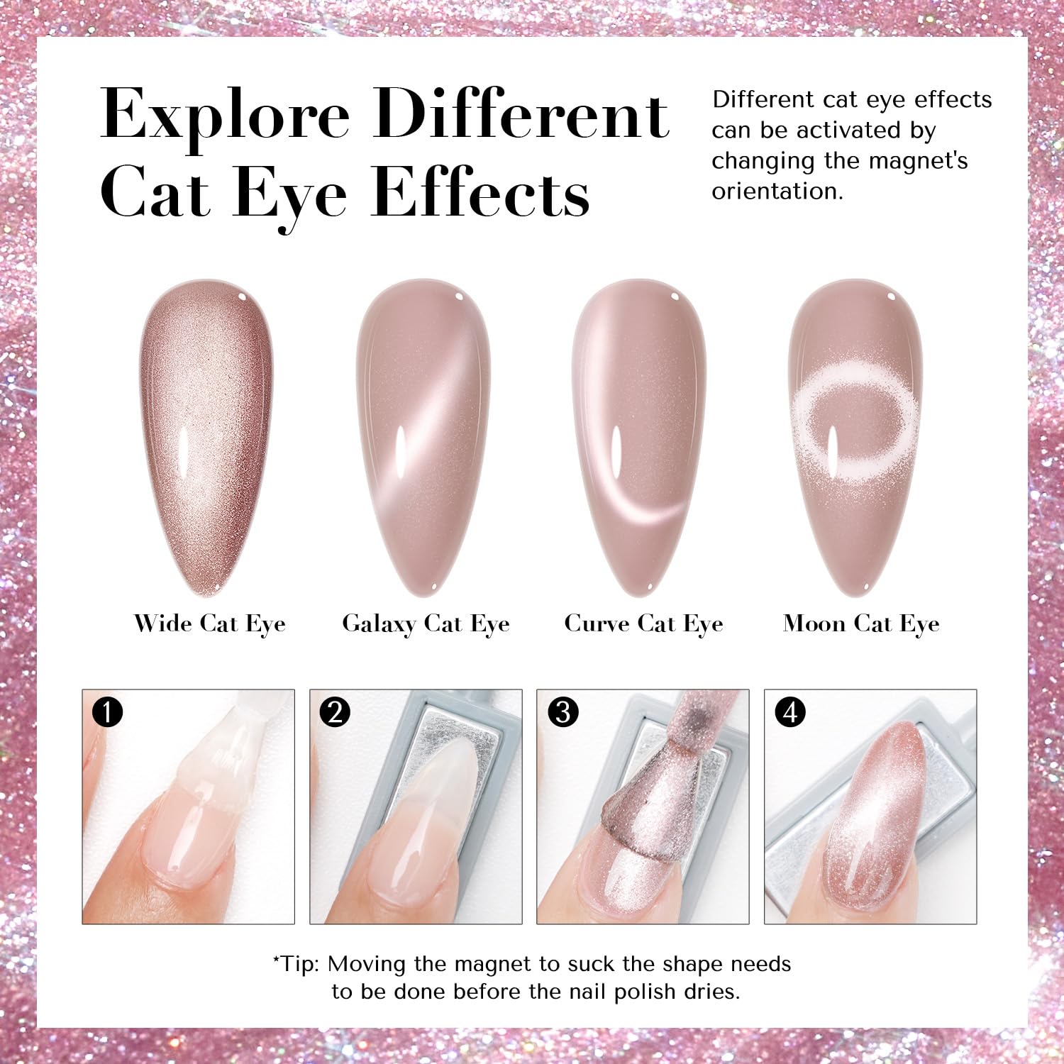 AZUREBEAUTY cat eye polish high-gloss finish on nails for lasting shine