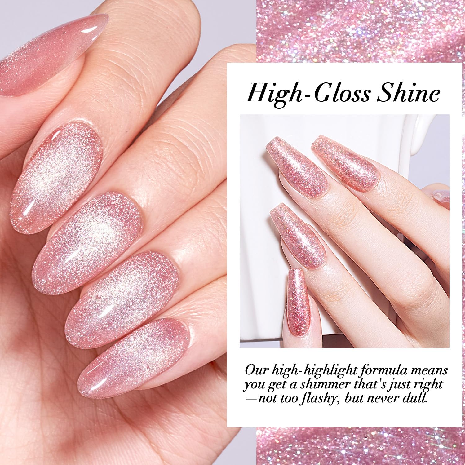 AZUREBEAUTY cat eye polish quick-dry formula shown on nail for lamp-free application