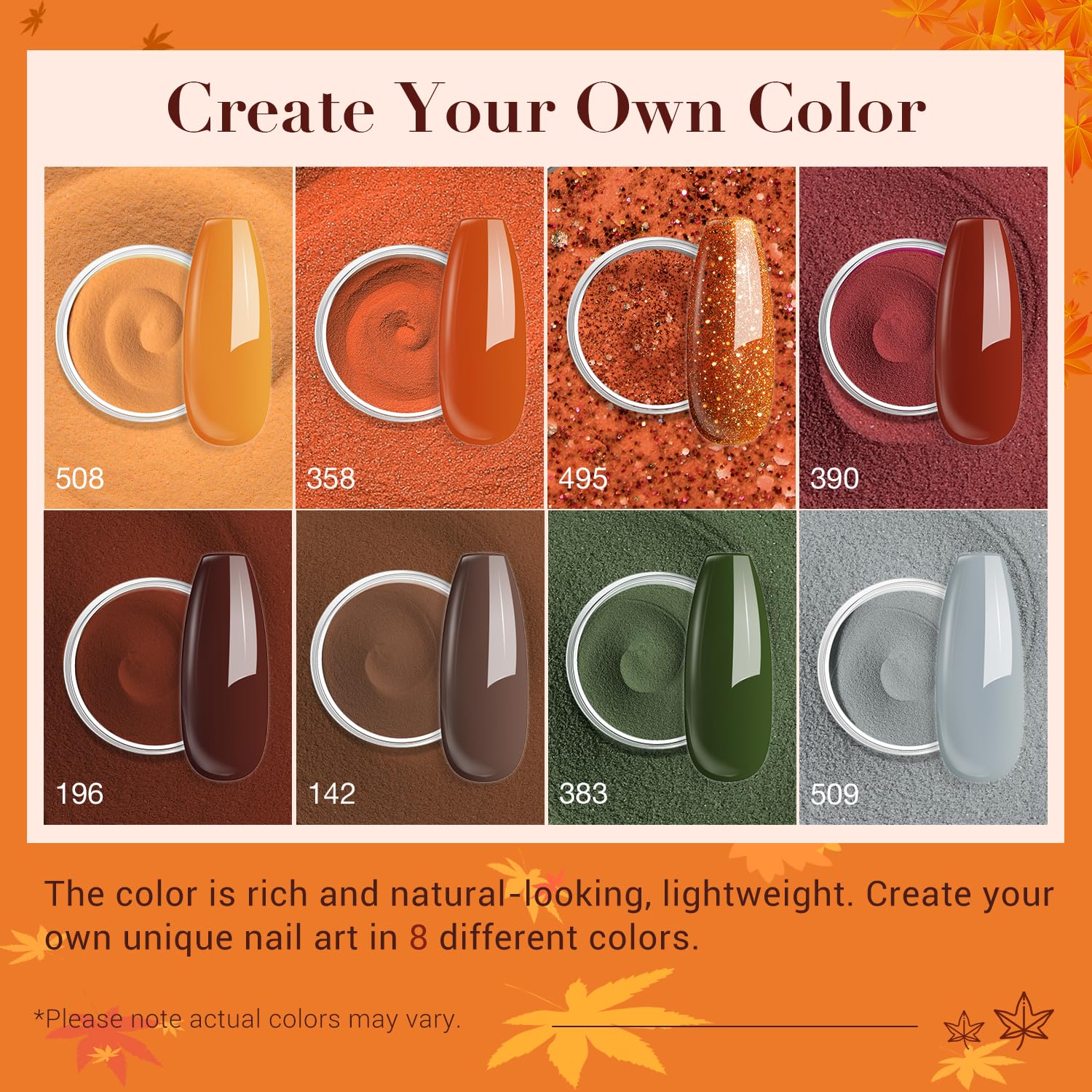 AZUREBEAUTY included nail sticks for testing color accuracy during DIY nails.
