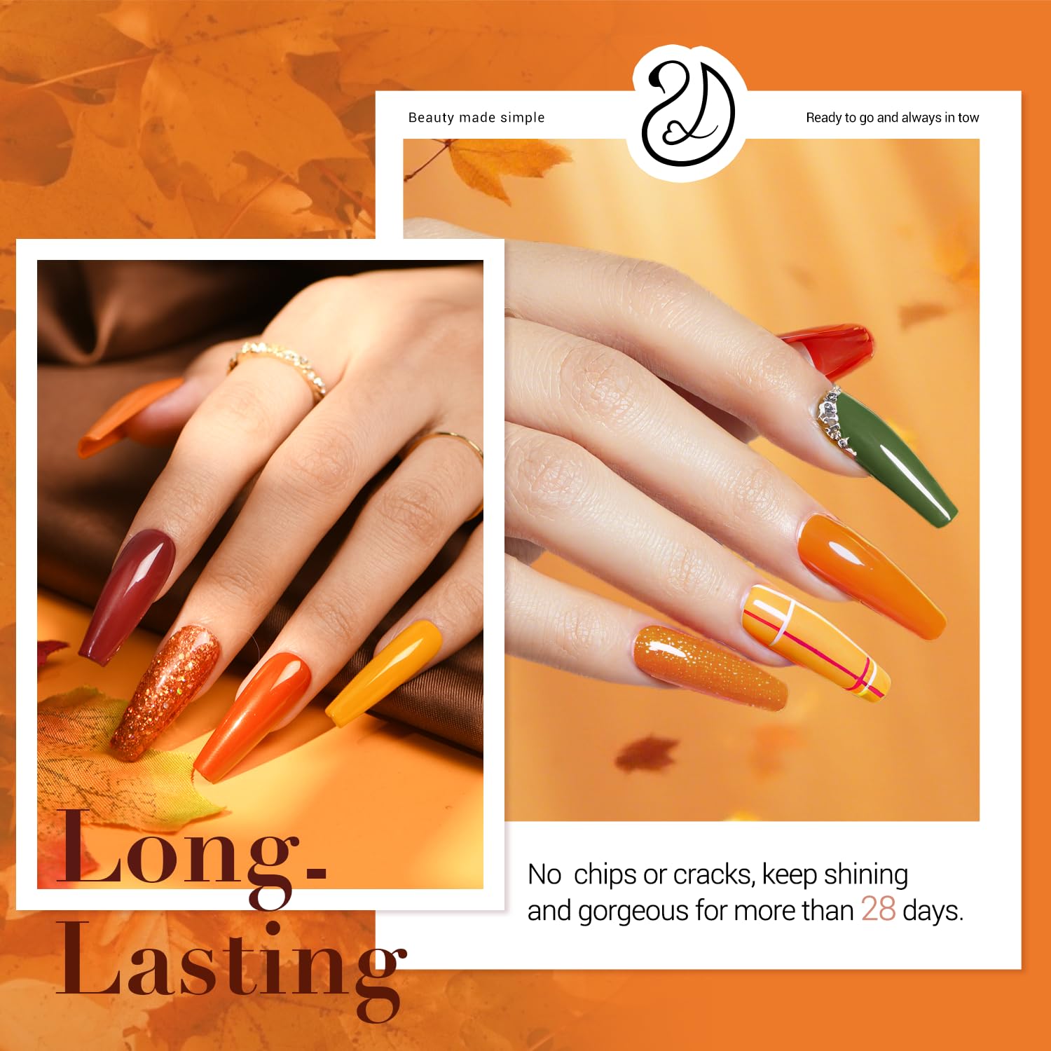 AZUREBEAUTY Dip Nails Powder colors in 8 shades for versatile fall looks.