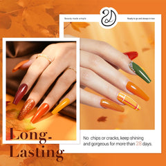 AZUREBEAUTY Dip Nails Powder colors in 8 shades for versatile fall looks.